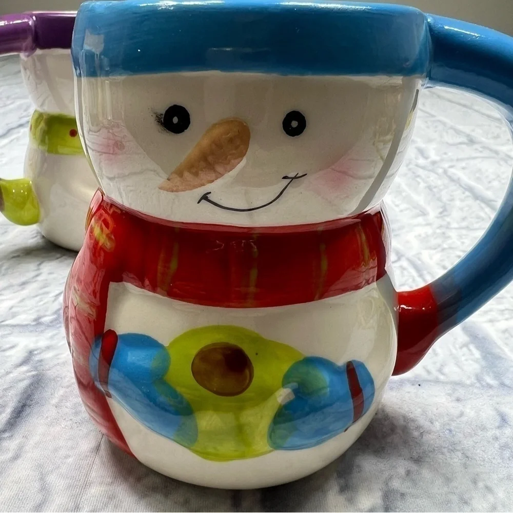 Mr and Mrs Snowman mugs